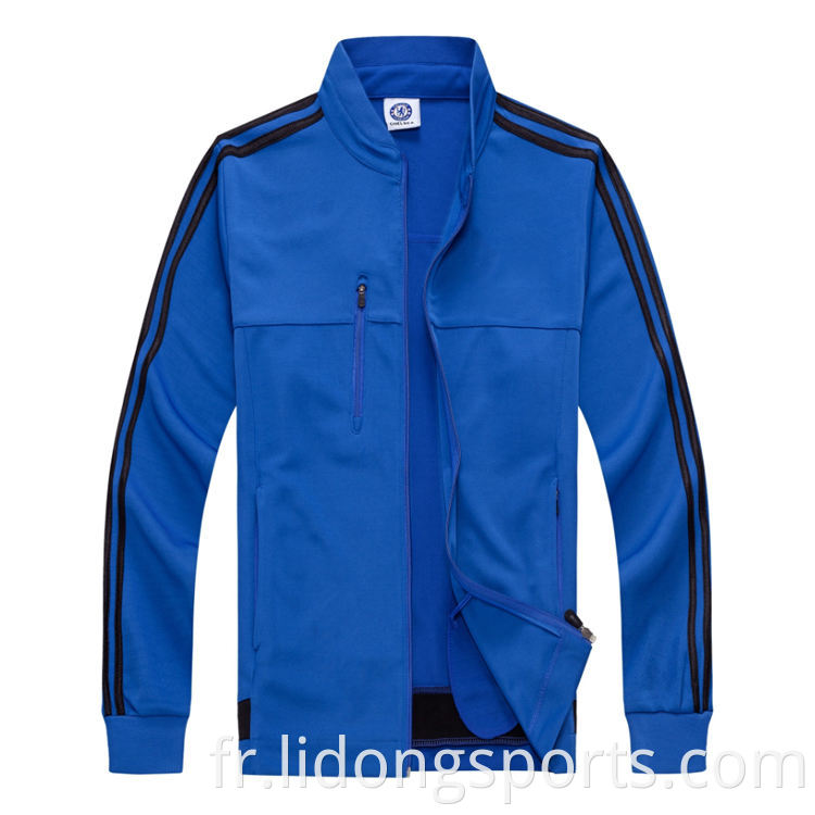 Veste de piste extérieure des hommes de la mode Polyester sport veste de football / Dernier manteau de veste de design pour hommes